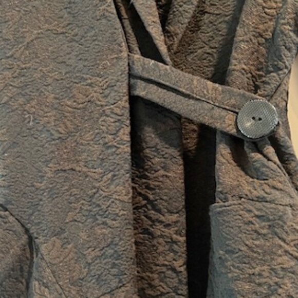 Dress to Kill, Brown Brocade Wrap Dress, Size 1 - Picture 12 of 12